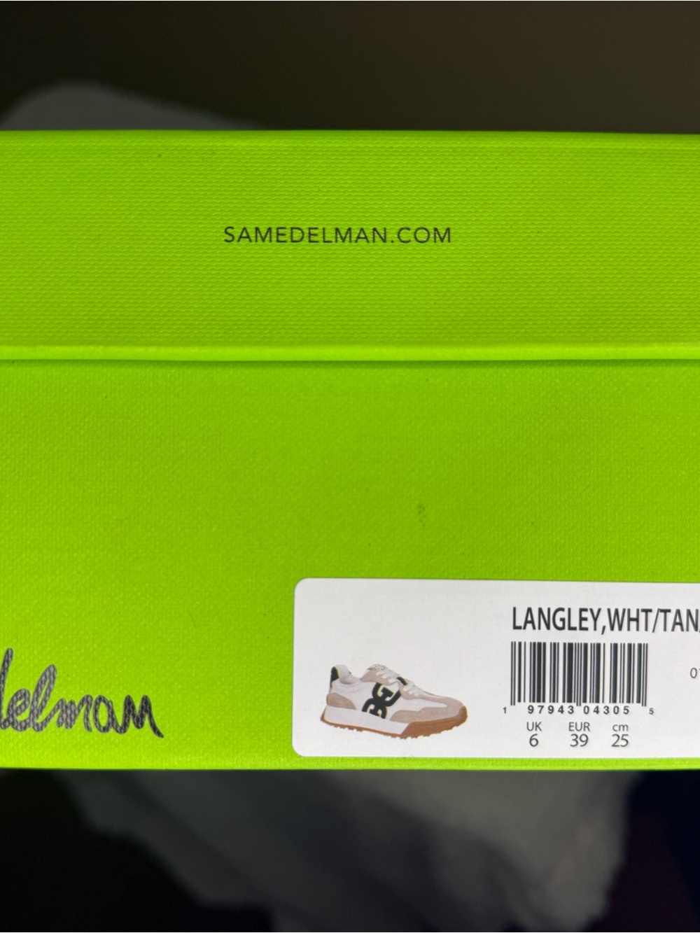 Sam Edelman White Beige Sneakers with Black Logo - Picture 12 of 13